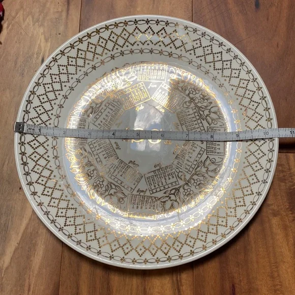 Vintage 1961 decorative commemorative plate calendar - Picture 4 of 5